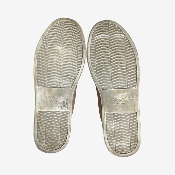 GREATS Royale Perforated Leather Sneakers Pink Blush 8.5 Made in Italy - Picture 5 of 10